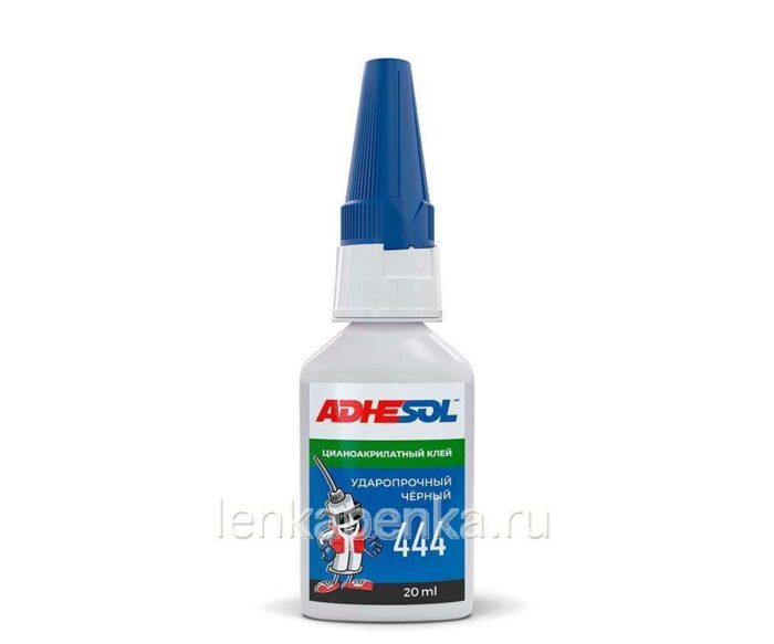 ADHESOL 444 - цианоакрилатный клей, ударопрочный, черный